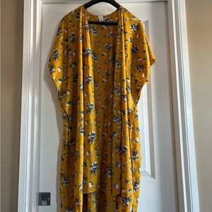 Floral Yellow Duster/Robe